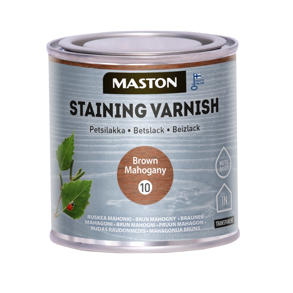 PEITSLAKK 10 PRUUN MAHAGON 250 ML MASTON